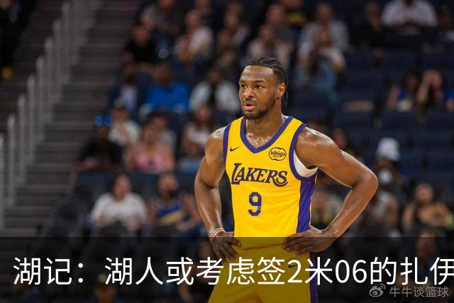 湖记：湖人或考虑签2米06的扎伊尔·威廉姆斯 他和布朗尼当过队友